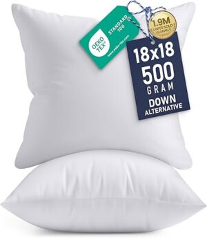 Best Utopia Bedding 18×18 Pillow Inserts Set of 2 White – Top Amazon Pick