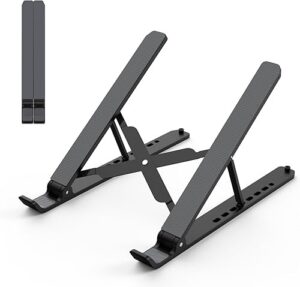 Best Tonmom Laptop Stand for Desk Adjustable Laptop Riser ABS Silicone Foldable Portable – Top Amazon Pick