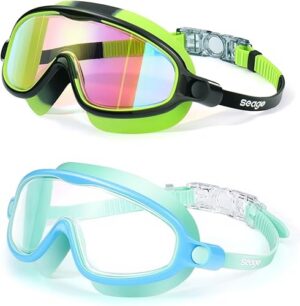 Best Seago Swim Goggles 2 Pack Anti-Fog Anti-UV Wide View Swimming – Top Amazon Pick