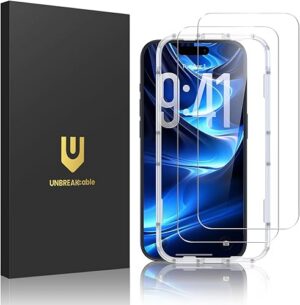 Best UNBREAKcable 2-Pack Screen Protector for iPhone 17 Pro Military-Grade Tempered Glass – Top Amazon Pick