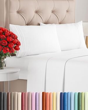 Best Queen Size 4 Piece Sheet Set Comfy Breathable Cooling Bed Sheets – Top Amazon Pick