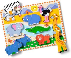Best Melissa & Doug Safari Wooden Chunky Puzzle 8 pcs Educational – Top Amazon Pick