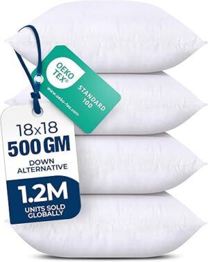 Best Utopia Bedding Throw Pillows Set of 4 White 18×18 Inch – Top Amazon Pick