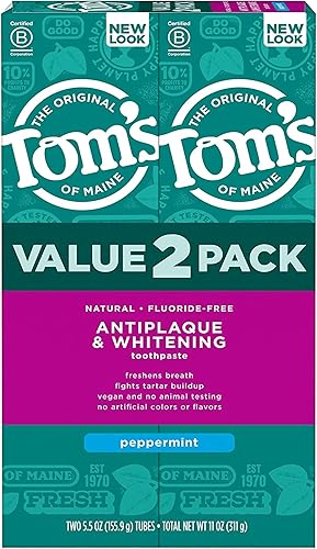 Best Tom’s of Maine Fluoride-Free Antiplaque & Whitening Natural Toothpaste – Top Amazon Pick