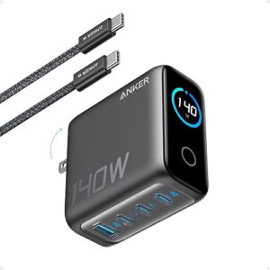 Best Anker MacBook Charger 140W Max 4-Port GaN USB C Charger Block with Smart Display – Top Amazon Pick