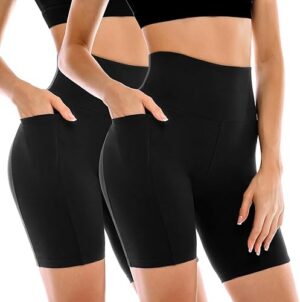 Best Leafigure 2 Pack Womens Biker Shorts with Pockets High Waist – Top Amazon Pick