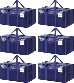Best 6 Pack Extra Heavy Duty Large Moving Bags with Strong Zipper – Top Amazon Pick