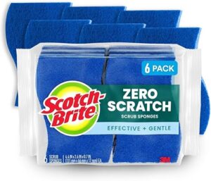 Best Scotch-Brite Zero Scratch Scrub Sponge 6 Kitchen Sponges – Top Amazon Pick