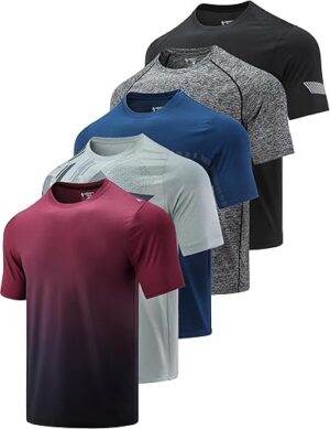 Best 5 Pack Mens Active Quick Dry Crew Neck Athletic T-Shirts – Top Amazon Pick