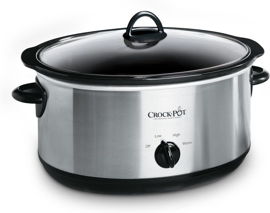 Crock-Pot 7-Quart Manual Slow Cooker Family Size Stainless Steel
