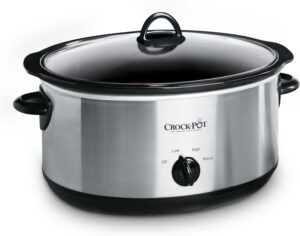 Crock-Pot 7-Quart Manual Slow Cooker Family Size Stainless Steel