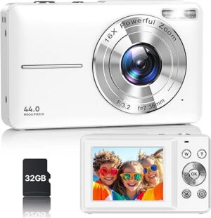 Best Digital Camera Latest FHD 1080P for Teens with 32GB Card – Top Amazon Pick