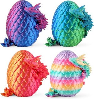 Best Rapean 8 inch 3D Printed Dragon Eggs Easter Basket Stuffer – Top Amazon Pick