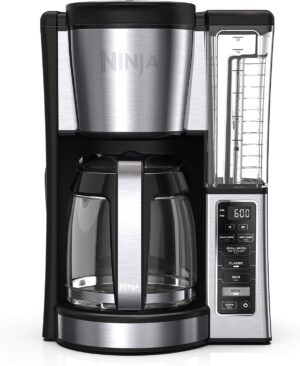 Best Ninja 12-Cup Programmable Coffee Brewer, 2 Brew Styles, Adjustable Warm Plate, 60oz Water Reservoir, Delay Brew – Black/Stainless Steel – Top Amazon Pick