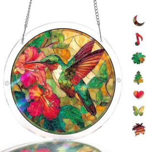 Best Acrylic Suncatcher Jigsaw Puzzle Emerald Flame Hummingbird – Top Amazon Pick