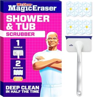 Best Mr. Clean Magic Eraser Shower and Tub Scrubber Bathroom Cleaner – Top Amazon Pick