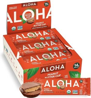 Best ALOHA Organic Plant Based Protein Bars Peanut Butter Cup – Top Amazon Pick