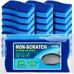 Best AIDEA Non Scratch Scrub Sponge 24 Count for Dishes Pots Pans – Top Amazon Pick