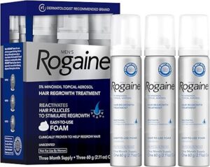 Best Men’s Rogaine 5% Minoxidil Foam Clinically Proven Hair Regrowth – Top Amazon Pick