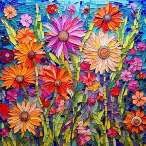 Best Bgraamiens Mosaic Art Flowers 1000 Pieces Puzzle for Adults – Top Amazon Pick