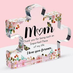 Best VELENTI Gifts for Mom Cute Engraved Acrylic Block Puzzle – Top Amazon Pick