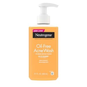 Best Neutrogena Oil-Free Acne Face Wash – Facial Cleanser with Salicylic Acid, Daily Cleanser for Oily & Acne-Prone Skin, Clears & Helps Prevent Breakouts, Clear Formula, 9.1 fl. oz. Bottle – Top Amazon Pick